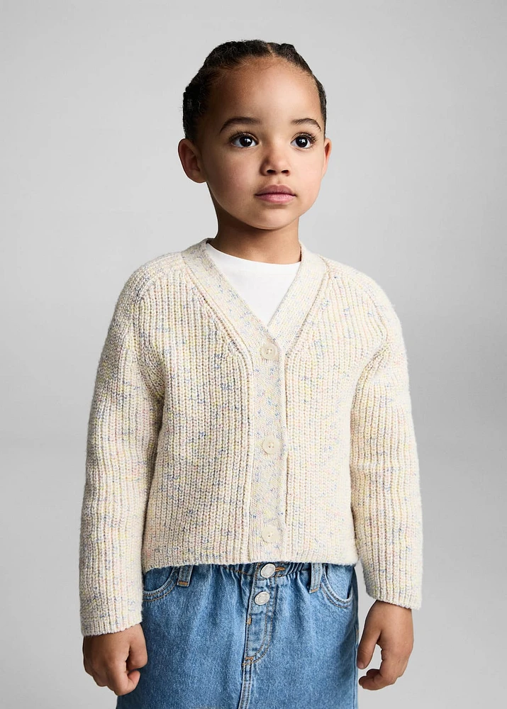 Flecked knit cardigan