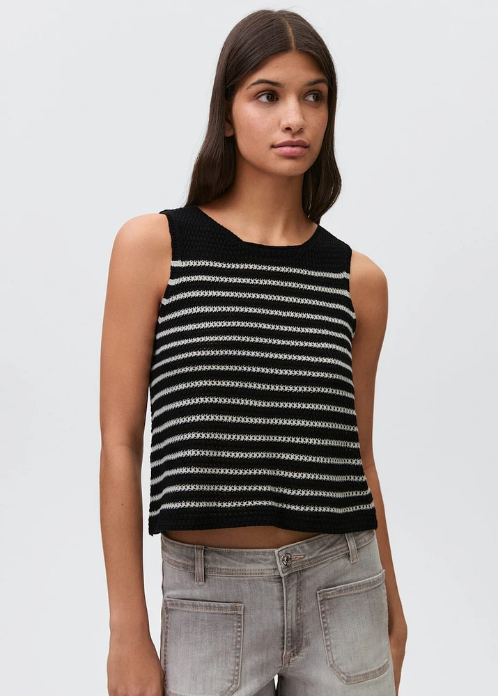 Striped knit top
