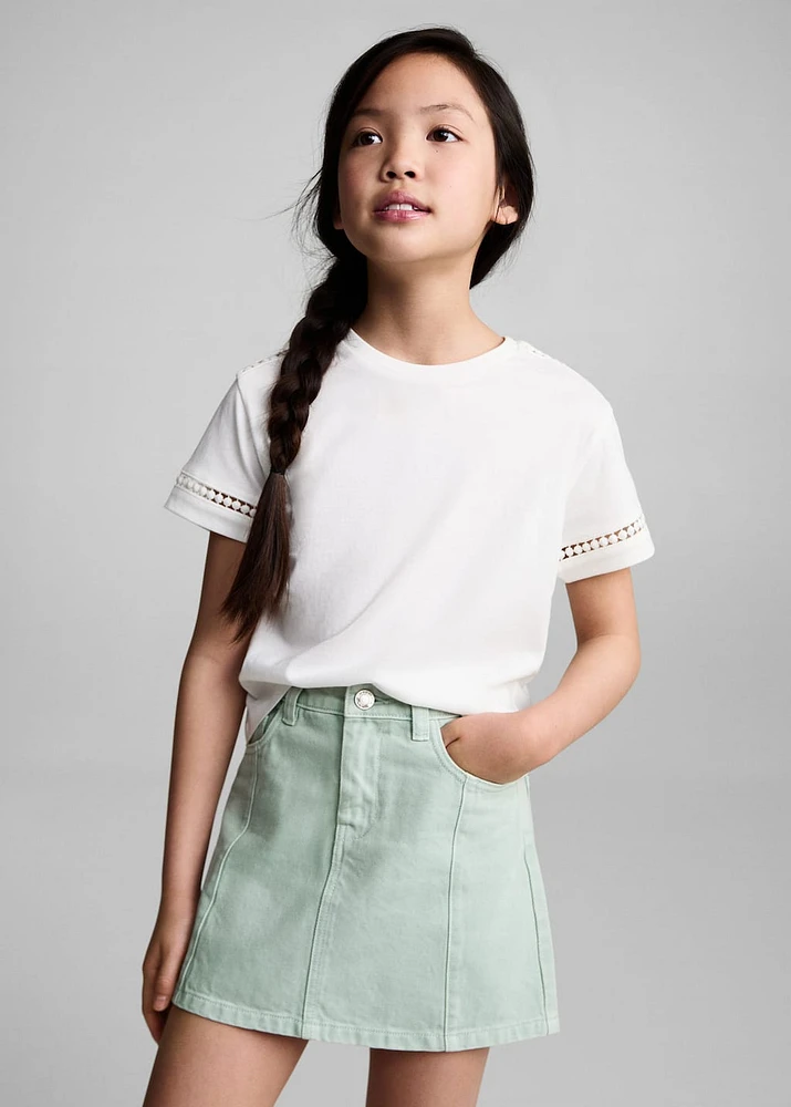 Denim short skirt