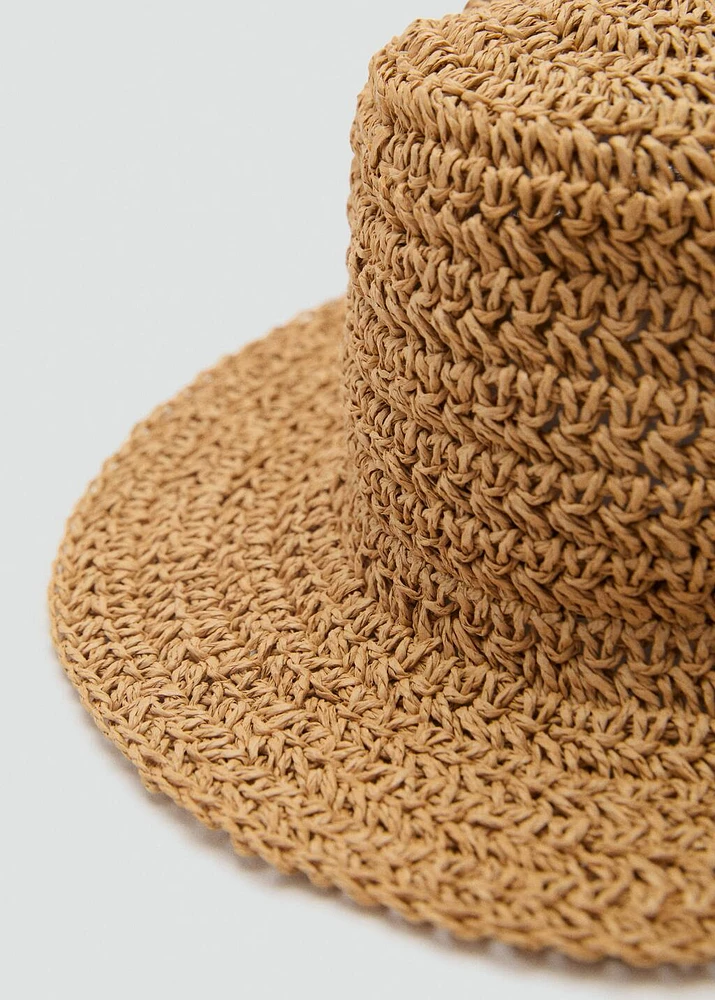 Braided paper beach hat