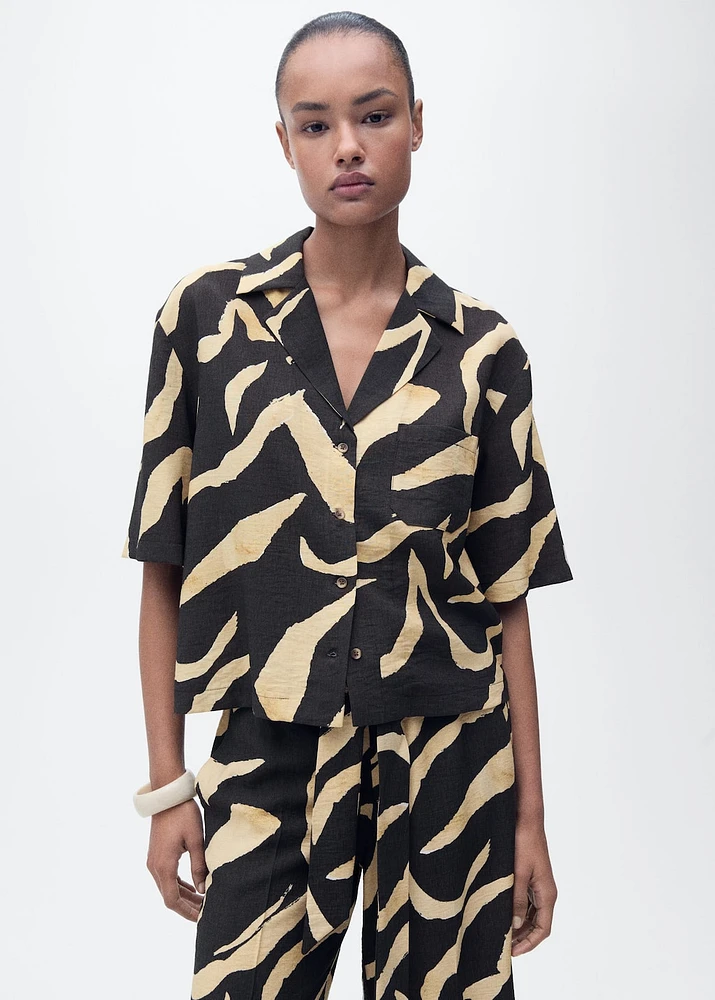 Printed short-sleeved shirt