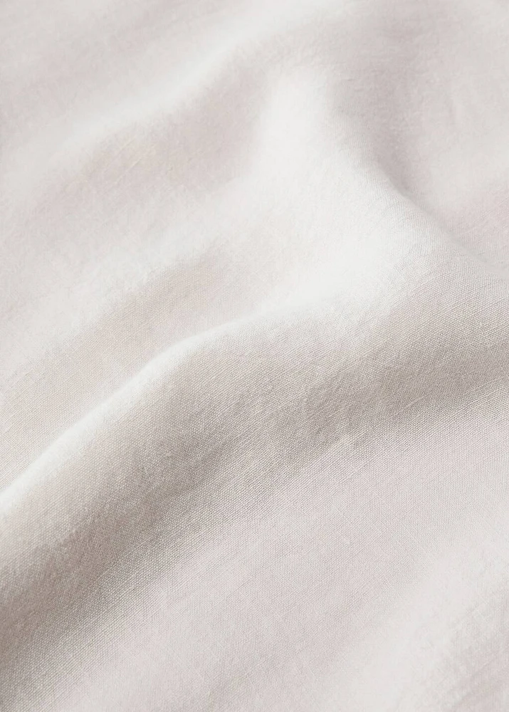 Washed linen top sheet for 180/200 cm bed