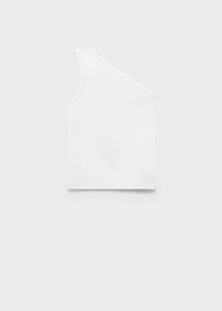 Asymmetrical ribbed top