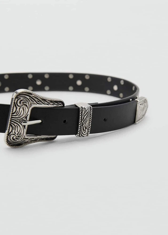 Buckle skinny belt