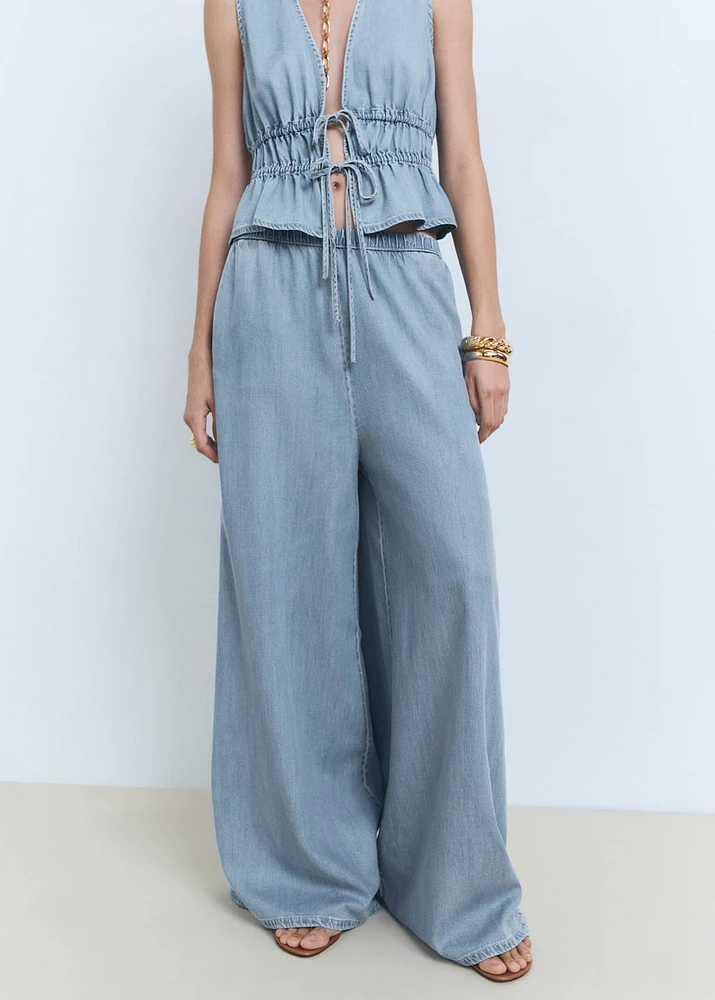 Lyocell palazzo pants