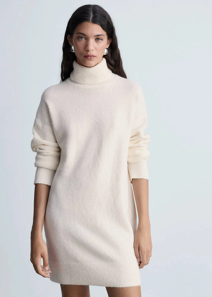Knitted turtleneck dress