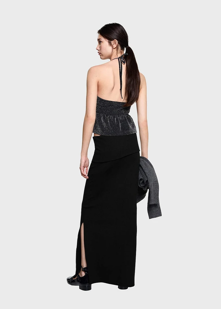 Long knitted skirt