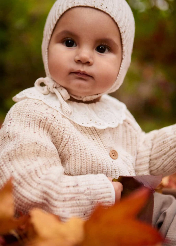 Knitted button cardigan