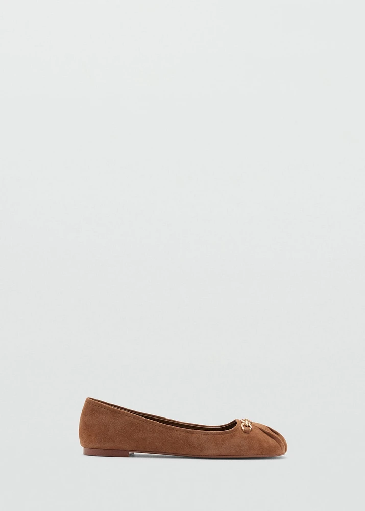 Link leather ballerina