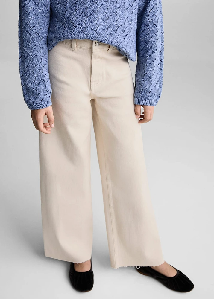 Jeans culotte mid-waist comfort