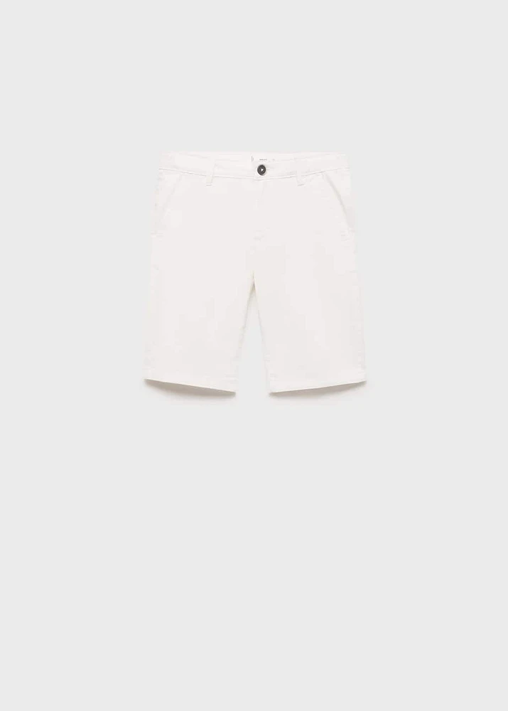 Slim-fit chino cotton bermuda shorts