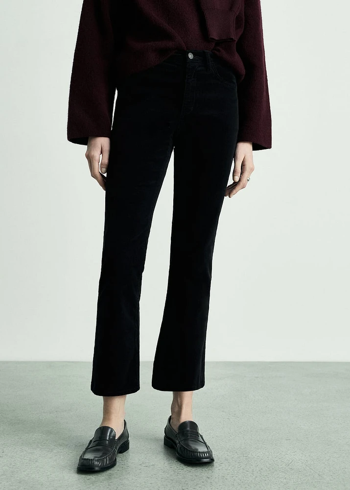 Sienna flared cropped corduroy jeans