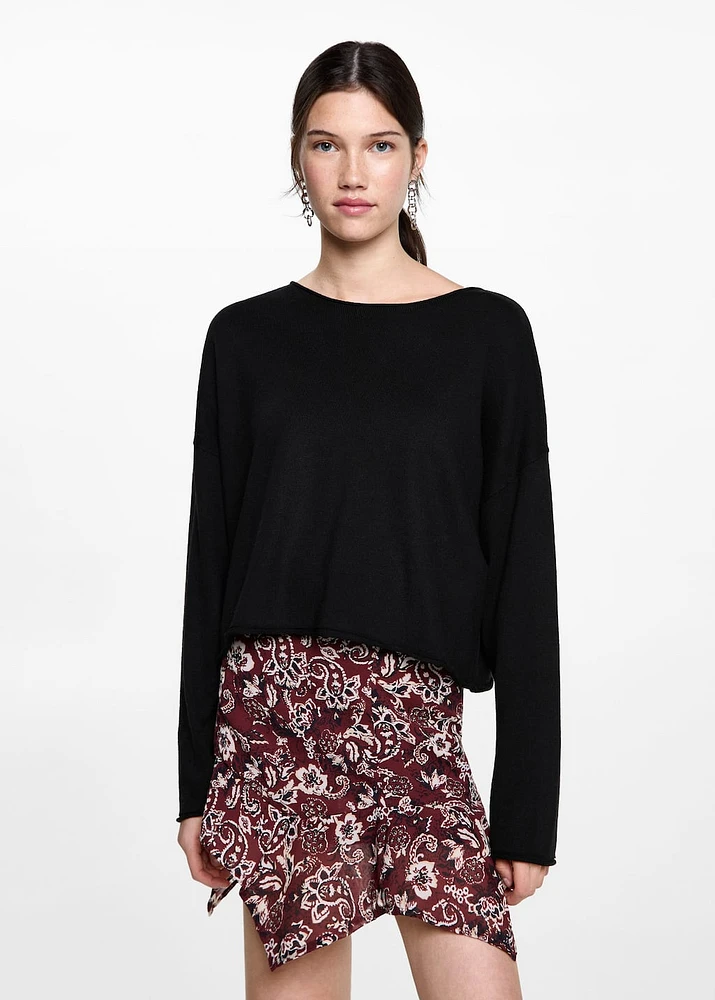 Oversized fine-knit sweater