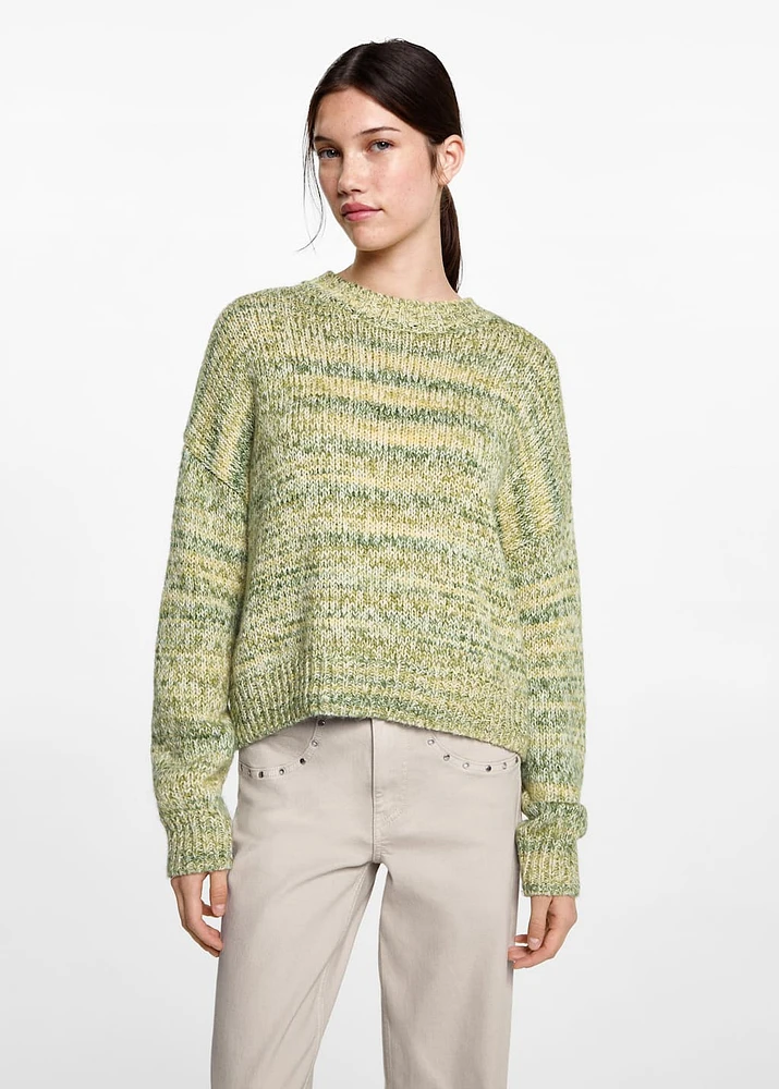 Marbled knitted sweater