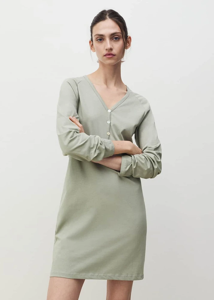 Cotton V-neck nightgown