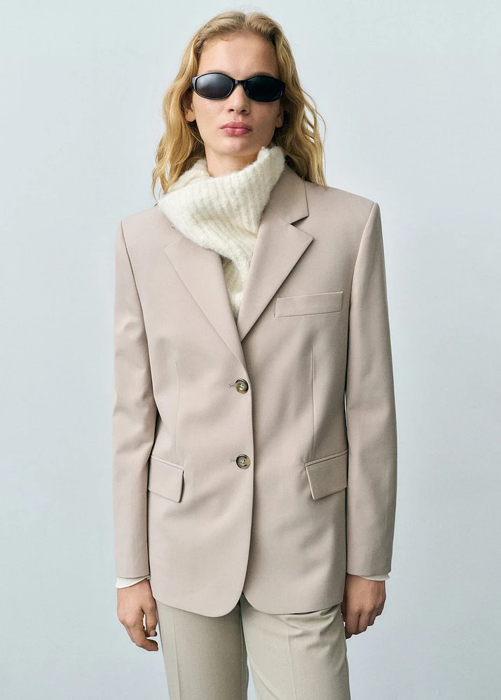 Structured straight-fit blazer