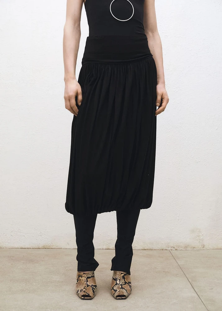 Balloon midi skirt