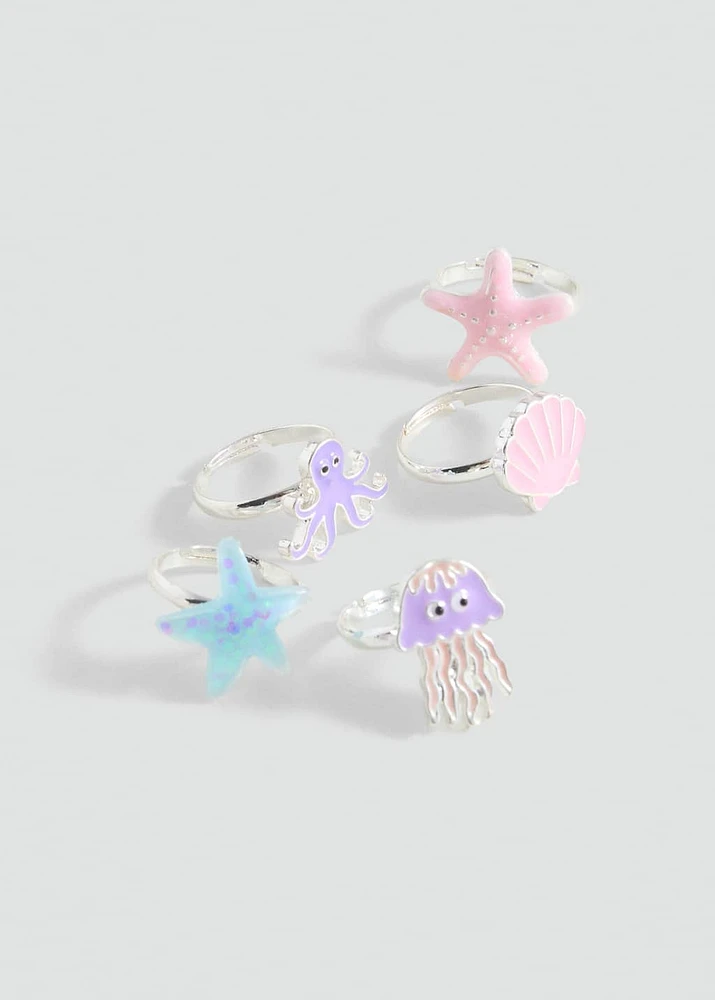 Set of 5 combined rings