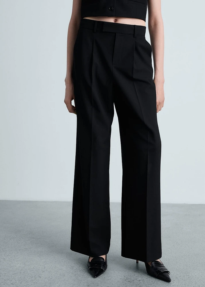 Straight suit trousers