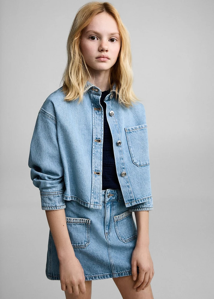 Denim short skirt