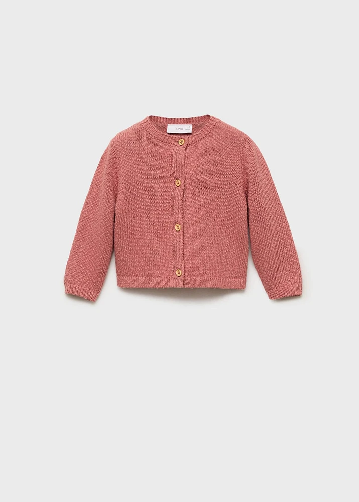 Knitted button cardigan