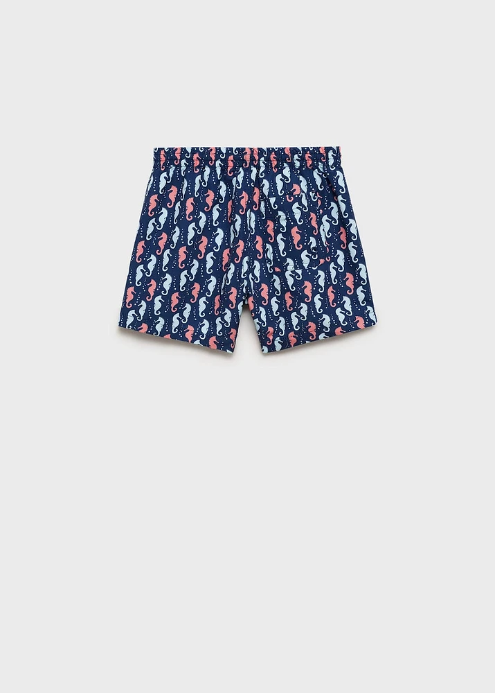 Seahorse-print swimsuit