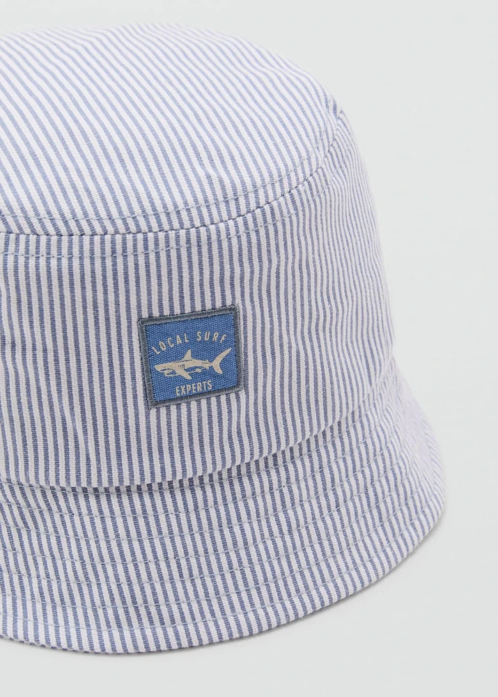 Striped bucket hat