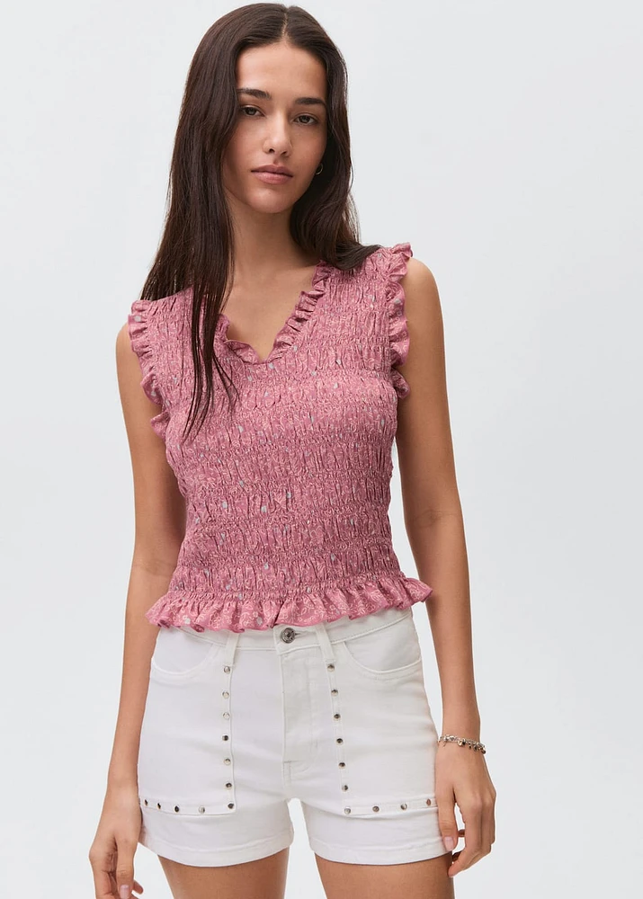 Frilly ruffled top