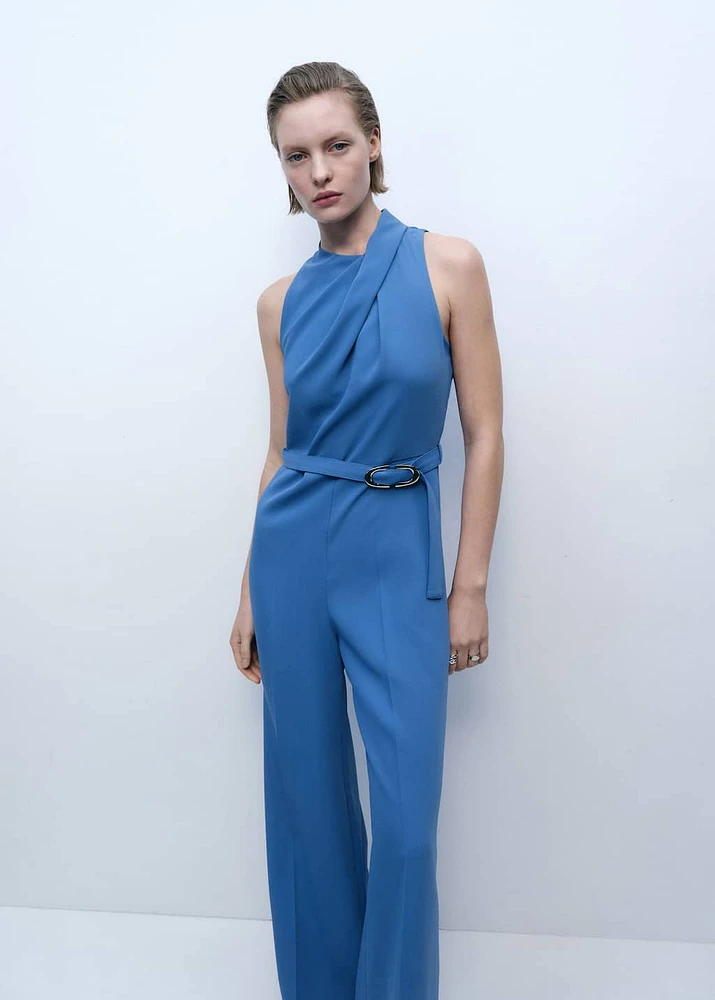 Belt long jumpsuit