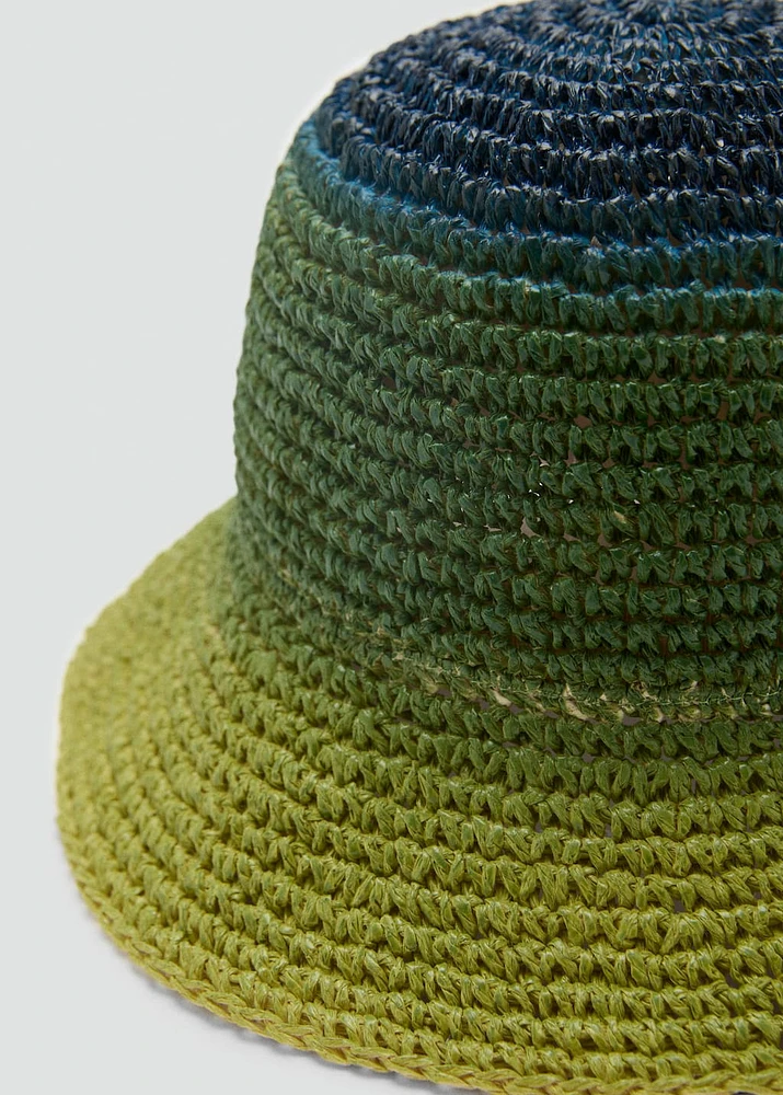 Natural fiber gradient hat