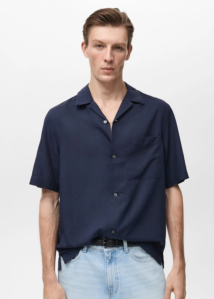 Lyocell shirt with pocket