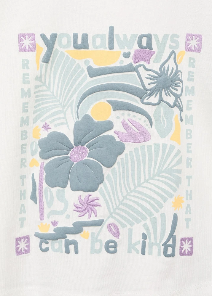 Message crop T-shirt