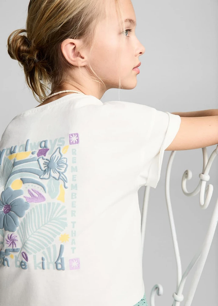 Message crop T-shirt