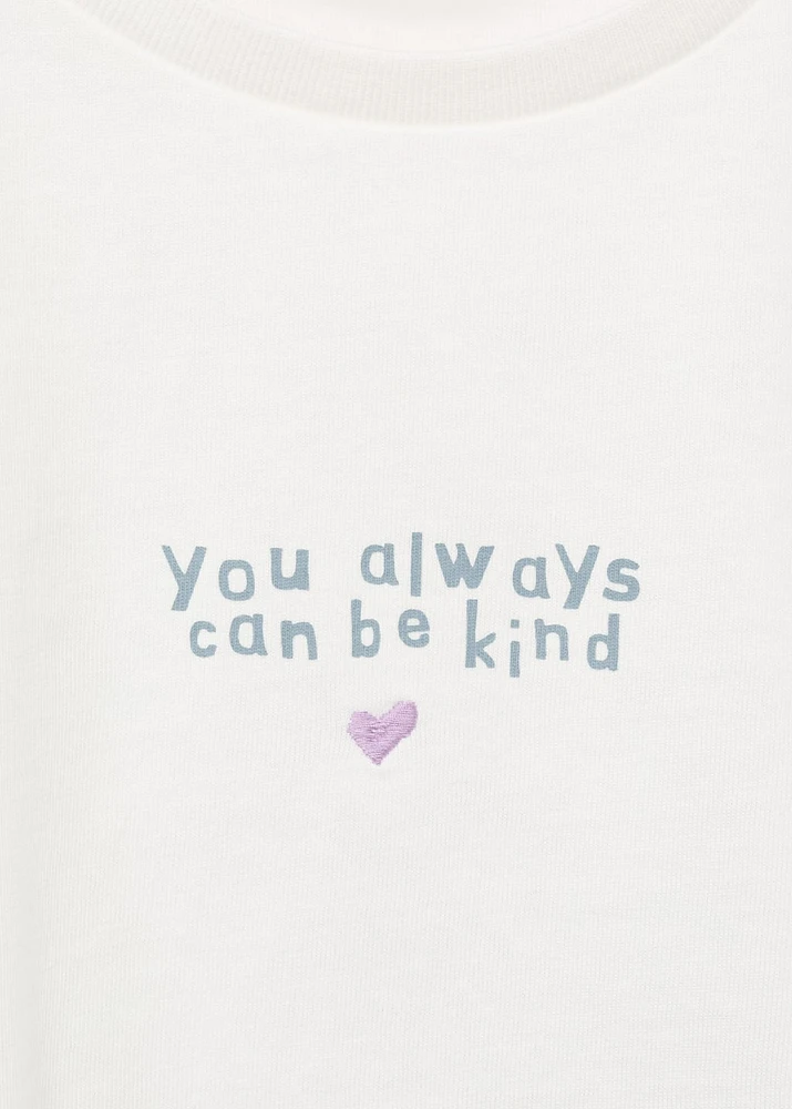 Message crop T-shirt