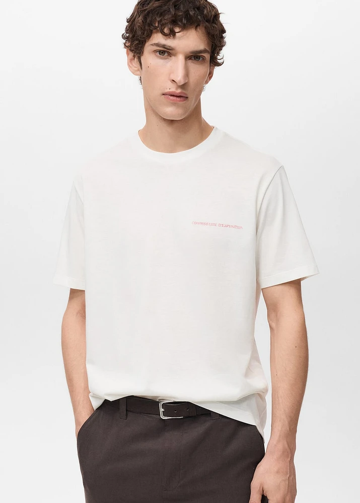 Message cotton T-shirt