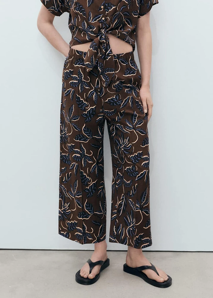 Printed culotte pants