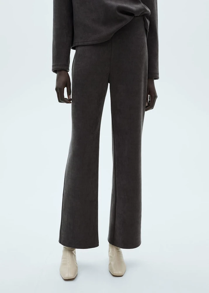 Corduroy straight pants
