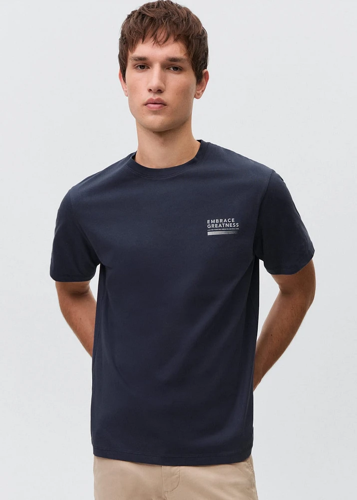 Message cotton T-shirt