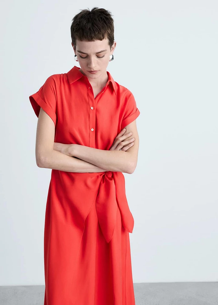 Wrap shirt dress