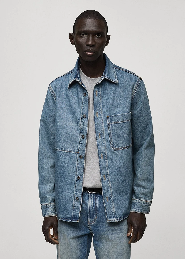 Pocket denim overshirt