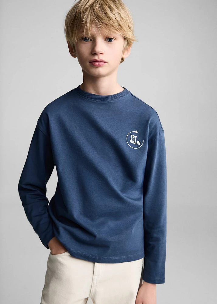 Message cotton T-shirt