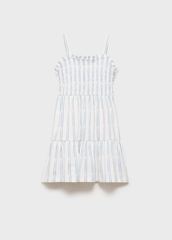 Ruffled striped dress