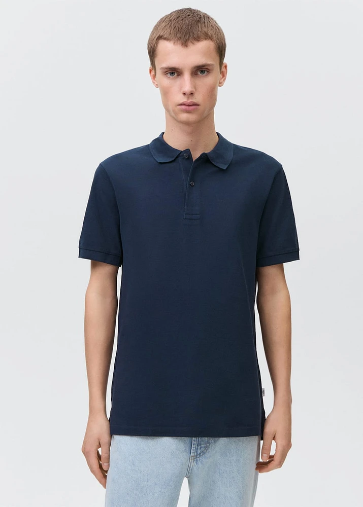 Cotton piqué polo shirt