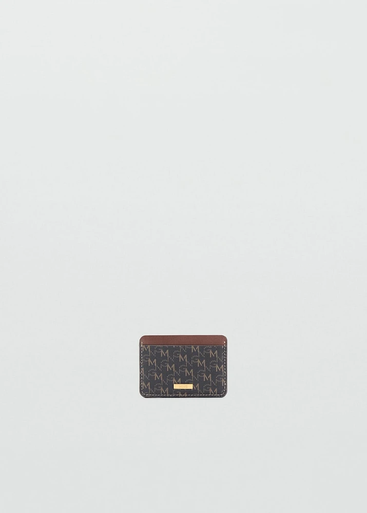 Card holder with printed logo