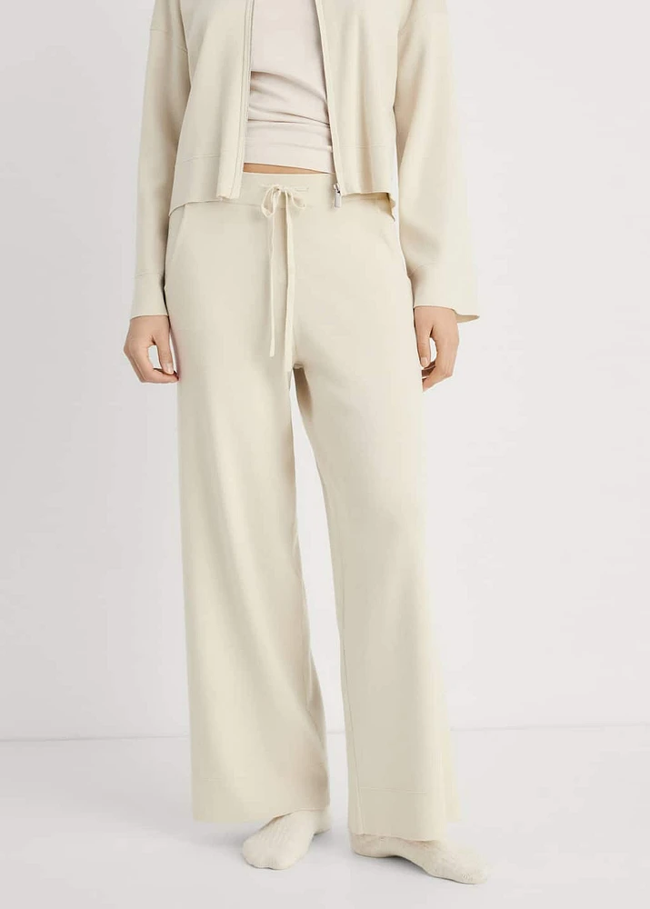 Ribbed knit trousers