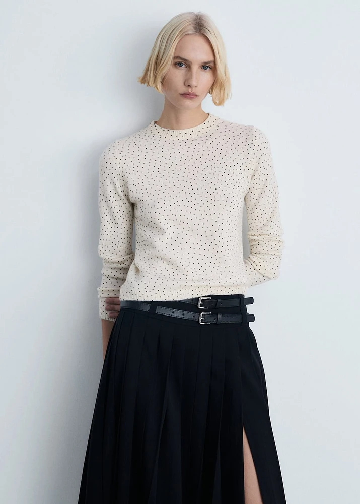 Polka-dot knitted sweater
