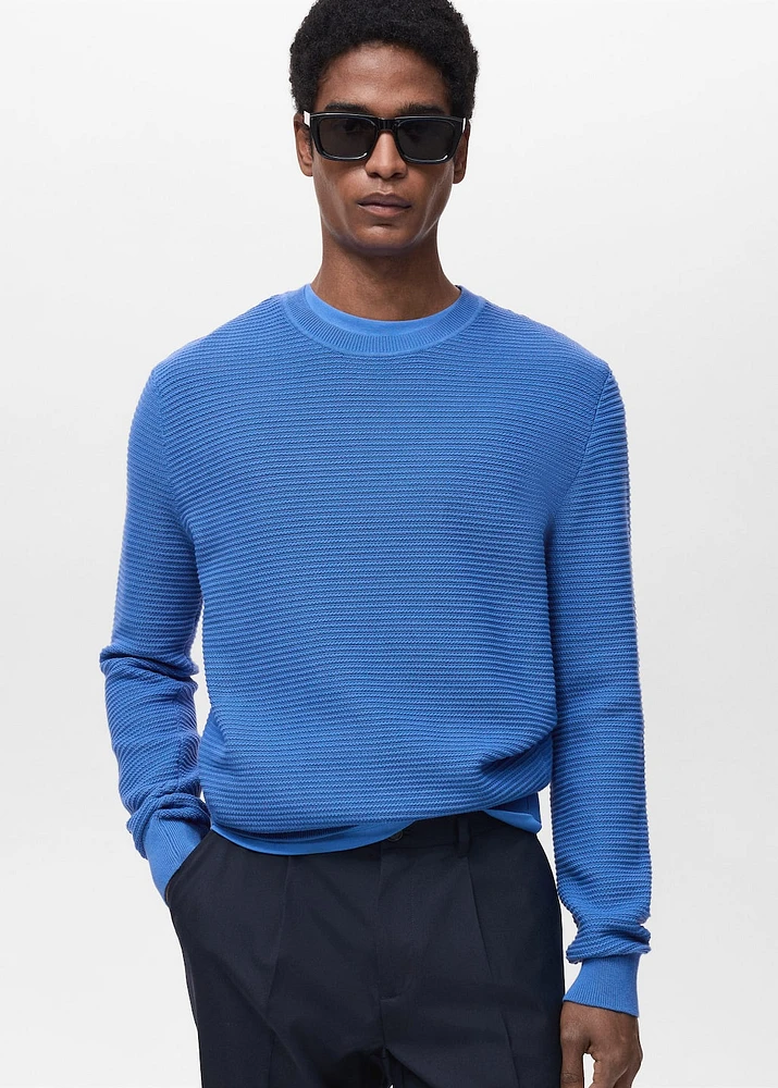 100% cotton braided sweater