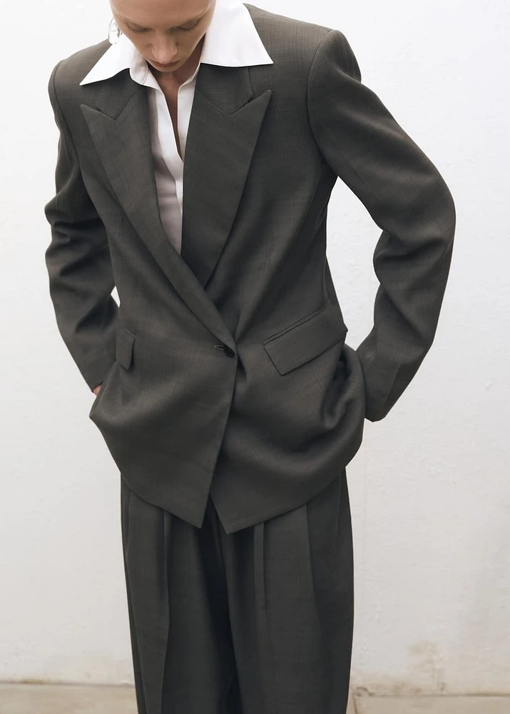 Oversized double-breasted suit blazer