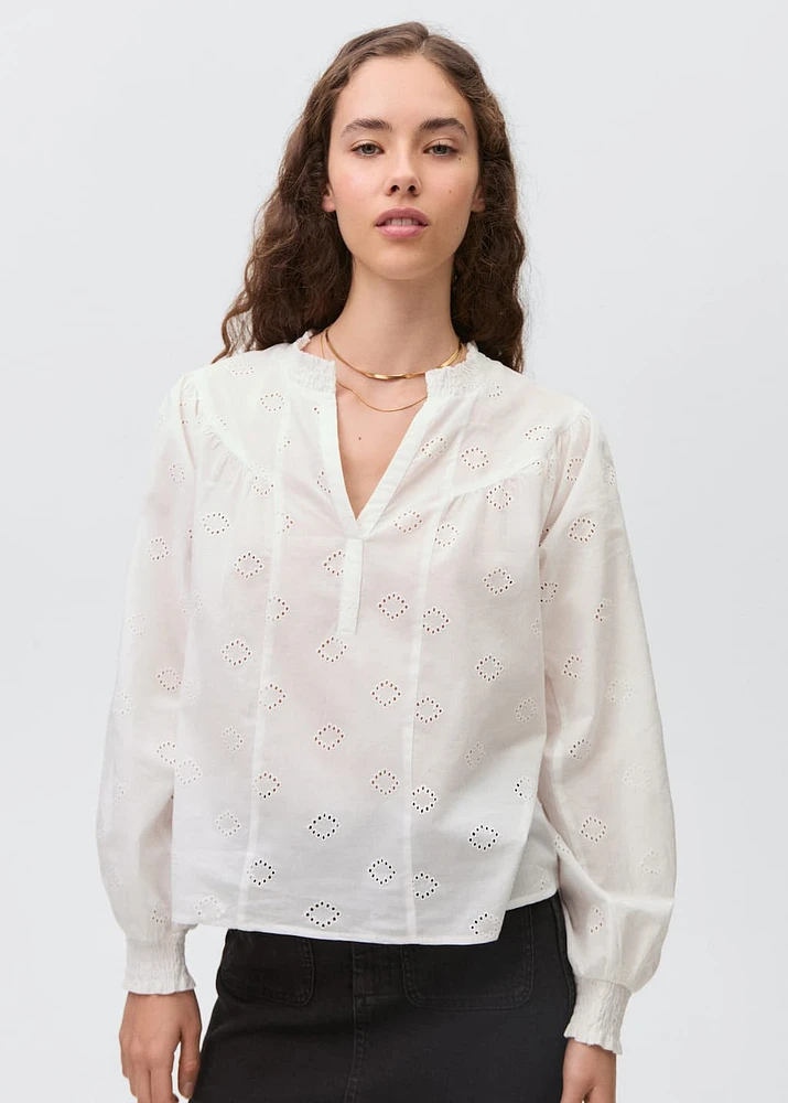 English embroidery blouse