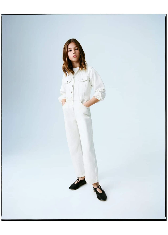 Long denim jumpsuit